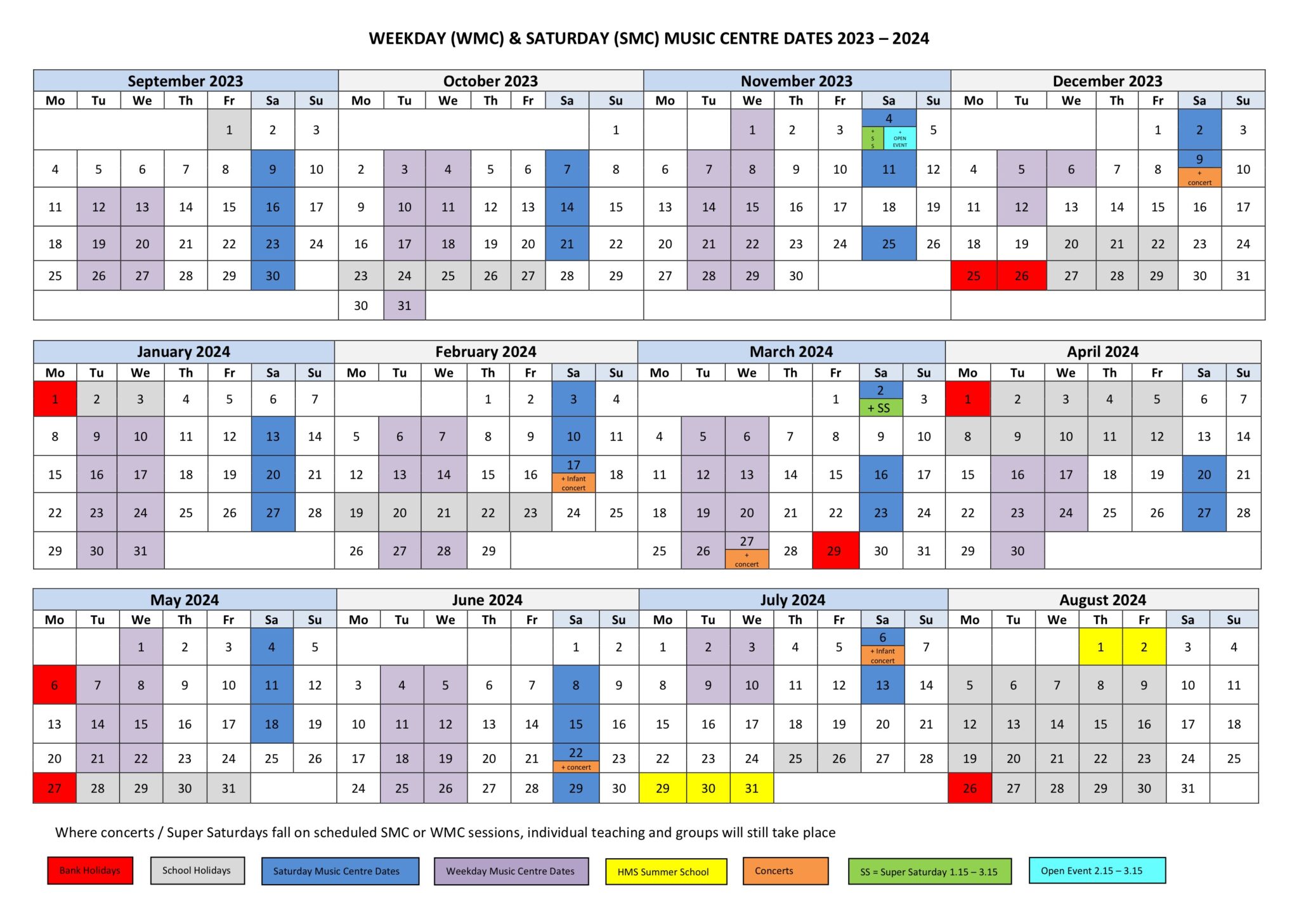 Term Dates - Havering Music School